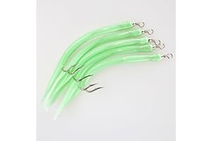 ‎TEAM DEEP SEA Team Deep Sea Pro Gummi Makk 8/0 5 Stück Selbstleuchtend Grün