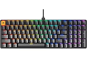 GLORIOUS PC GAMING RACE Glorious Gaming GMMK 2 Full Size (96%) – klawiatura mechaniczna, obudowa aluminiowa, konfigurowalna, klawisze doubleshot, przełączniki Glorious Fox, RGB, NKRO, amerykański układ QWERTY - Czarny