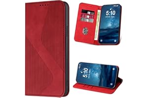 YIRRANZD Funda para Google Pixel 7, Cubierta de Cuero PU Funda Libro con Tapa [Tarjetas], Flip Case Cover Billetera Carcasa para Google 7 (Rojo)