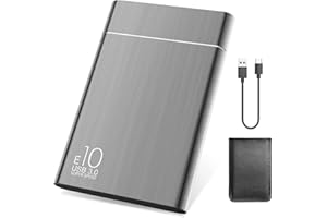 HAHHY Festplatte Extern, Externe Festplatte 1tb USB3.0 Externe Festplatte für, PC, Desktop, Chromebook, Laptop (1TB,Schwarz)