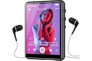 ZAQE 64GB MP3 Player with Bluetooth 5.3, 2.4 inch Full Touchscreen Portable Music Player HiFi Lossless Digital Audio Player with Speaker, FM Radio, E-Book, Support up to 128GB