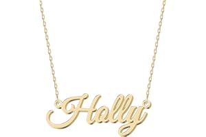 UMAGICBOX Exquisite Personalized Name Necklace|Choose from 14 Font Styles|Customizable 18K Gold Plated Stainless Steel & Sterling Silver Pendant|Unique Gift for Her