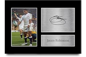HWC Trading Jason Robinson Gift Signed A4 Printed Autograph England Rugby Union Gifts Print Photo Picture Display