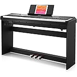 Donner Pianoforte Digitale Tastiera 88 Tasti Piano Elettrico Fullsize Semiweighted per Principianti con Supporto per Pianofor
