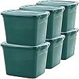 Rubbermaid ECOSense Storage Containers with Lids, 18 Gal Pack of 6, Durable and Reusable Stackable Storage Bins for Garage or Home Organization, Made From Recycled Materials