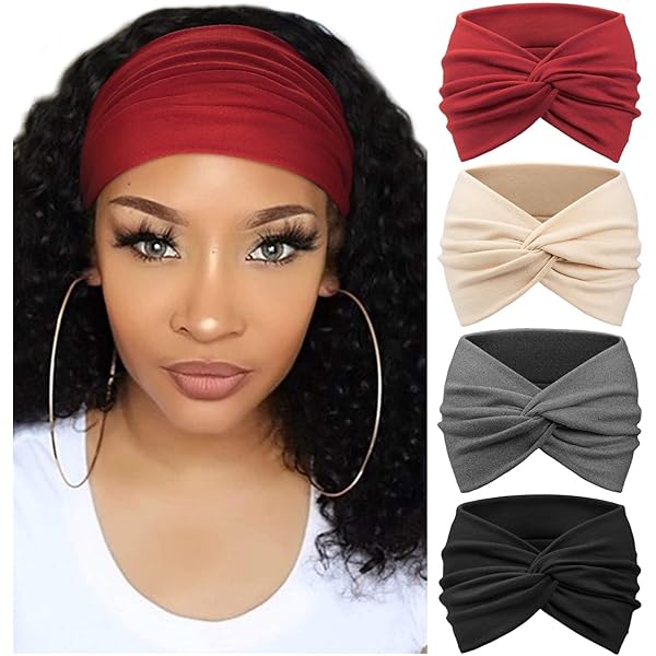 Chiluxendo 10 Pièces Bandeau Cheveux Sport Antidérapants, Élastique