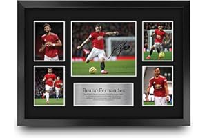 HWC Trading A3 FR Bruno Fernandes Gifts Printed Signed Autograph Picture for Fans and Supporters