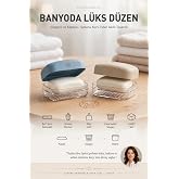 Transformacion 2li Set Kapaklı S&uuml;zge&ccedil;li Banyo Sabunluk Hazneli Sabun Saklama Kutusu Katı Sabun Taşıma Kabı Seti L&uuml;ks Seyahat 