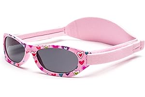 Kiddus Gafas de Sol Bebe 0-24 meses. Protección UV400. Gafas niña 1-2 años. Gafa sol niño 12 meses. Correa ajustable.