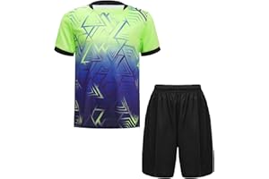 Oyolan Enfant Garçon Ensemble Sport Maillot et Short Football Basketball Survêtement Eté Uniforme Foot