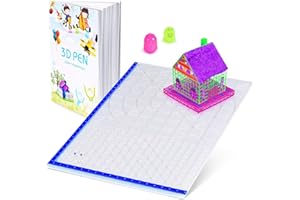 DIGIHERO 3D Printing Pen Mat with Basic Template, with 3D Pen Books and 2 Silicone Finger Caps, Great 3D Pen Drawing Tools