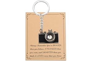 BNQL Camera Keychain Photographer Gifts Photography Lovers Gift for Camera Lovers Black Photographer Keychain Gift Camera Key Ring