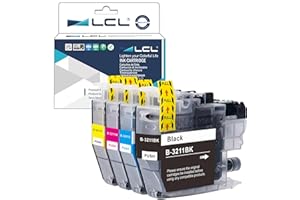 LCL LC3211 LC-3211 LC3211BK LC-3211C LC-3211M LC-3211Y 4x Kompatybilne wkłady atramentowe zamiennik do Brother DCP-J572DW DCP-J772DW DCP-J774DW MFC-J890DW MFC-J895 MFC-J895DW MFC-J491DW MFC-J497DW (4Pack, KCMY)