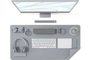 Diaryan Alfombrilla de escritorio de la marca Amazon con piel sintética antideslizante y gamuza, alfombrilla de escritorio impermeable para oficina, hogar, oficina, ordenador portátil (80 x 40 cm,