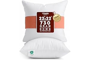 Utopia Bedding Throw Pillows Insert - Bed and Couch Pillows - Indoor Decorative Pillows 22" x 22" (55 x 55 cm) White UB1267
