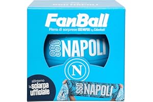 Colourbook Napoli - FanBall Box Sorpresa Cancelleria, Prodotti Ufficiali SSC Napoli, Include Evidenziatore, Block Notes, Temperino, Penna a Scatto, Sciarpa Ufficiale, (Azzurro)
