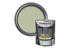 Ronseal 10 Year Weatherproof 2-in-1 Wood Paint Spring Green Satin 750ml