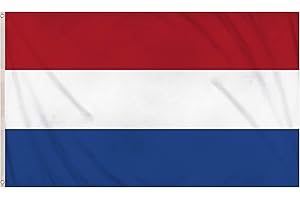 Henbrandt Large Netherlands Flag Red White and Blue Tricolour Dutch Flag World Cup Decoration Double Sided Dutch Banner European Flags 5FT x 3FT with Eyelets Flag Netherlands