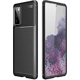 Aksesuarcim Samsung Galaxy S20 FE ile Uyumlu Kılıf Silikon İnce Karbon L&uuml;x Parmak İzi Yapmayan Tarz Kapak Siyah