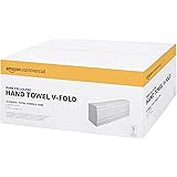 AmazonCommercial - Salviette, piega a V, confezione da 15, 266 unità, 3990 fogli, Bianco