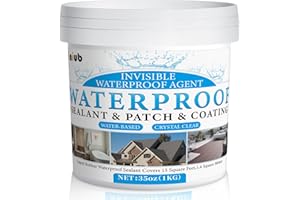 NIUB Transparente Wasserdichte Beschichtung, 1KG Wasserdichter Beschichtungsmittel, Waterproof Coating Transparent, Flüssigkunststoff Transparent,Beschichtungsmittel Wasserdicht für innen und außen