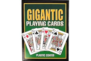 Unibos | Giant Playing Cards | Waterproof Playing Cards | Playing Cards | Ideal for Parties, Friends Invite | Outdoors & Garden Games | Superb Handling & Durability | Extra Large A4 Size | 52 Cards