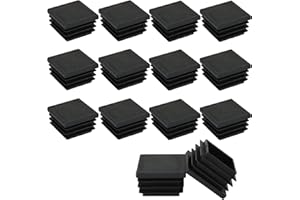 GOYADA 100 tapones de láminas para tubos cuadrados de 30 x 30 mm, tapones para tubos de plástico, tapones de tubos cuadrados, tapones de láminas para sillones con patas, mesas, estantes, armarios