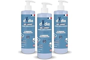 Dodie Set mit 3 x Reinigungsgel 3 in 1, (3 x 500 ml), Gesichts-, Körper- und Haarreinigung, 92 prozent Inhaltsstoffe natürlichen Ursprungs, hypoallergen, ab der Geburt