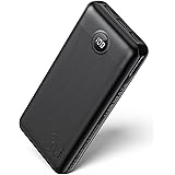 VEGER Power Bank 30000mAh, PD 20W QC 3.0 Ricarica Rapida Caricatore Portatile, 4 Uscite e 2 Ingressi con LED Display Digitale