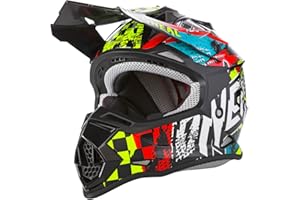 O'NEAL | Casco Motocross | Bambini | MX Enduro | Guscio ABS, Standard di sicurezza ECE 22.05, Prese d'aria per una ventilazione e un raffreddamento ottimali | Casco 2SRS Wild Youth | Multi | Taglia S
