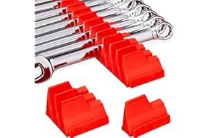 IOIUSKKU Modular Wrench Organizer for Spanner Storage | Magnetic Tool Holder Trays Set ABS Magnetic Tool Holder Strip Panner Rack, D 20 Groups