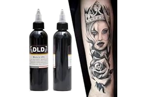 Fodera e ombreggiatura Nero - DLD Potente inchiostro nero per tatuaggi - Pigmento per tatuaggi nero permanente Body Paint Color Tattoo Supplies