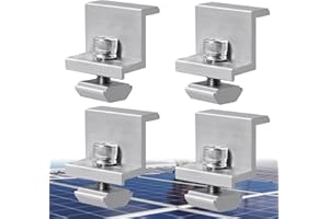 SZ-KARIDGE Soporte para panel solar, 4 unidades, 30 mm, abrazadera de extremo solar para montaje de paneles solares, terminales de extremo final, S