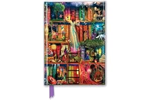 FLAME TREE GIFT Treasure Hunt Bookshelves Foiled Notebook
