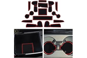 CDEFG Kia Ceed XCeed Proceed SW GT Car Interior Door Slot Non-Slip Mats Anti Slip Cup Holder Mat Center Console Armrest Box Storage Pads (Red)