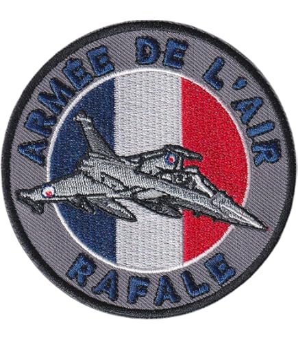 Patch Brodé Armée De L'Air France – Écusson Thermocollant Pilote De Chasse, 8 Cm, Déco Vêtement & Collection