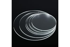 AtHaus® Lastra acrilica trasparente | Taglio rotondo – Ø 200 mm | Spessore 2 mm | Cerchio su misura | Protezione UV | Pellicola protettiva su entrambi i lati | Resistente e versatile