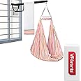 VParents Neonate Baby Swing Cradle with Mosquito Net Spring and Metal Window Cradle Hanging Rod (Blue) (Red)