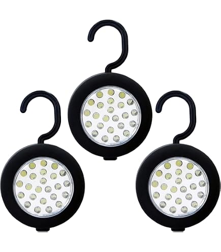 Rolson 61770 Camping-Lampe Mit 72 LEDs - Mit Magneten & Haken, Für Auto, Garage, Notfall