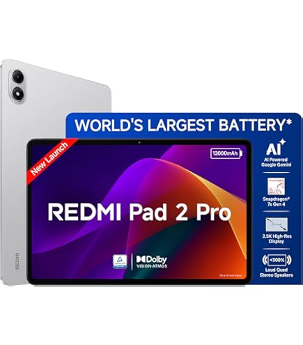 Redmi Pad Pro| Snapdragon 7s Gen 2| 30.7cm(12.1) Tablet| 33+ Days