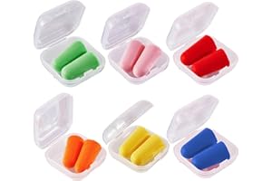 JITNGA 6 Paar Superweiche Schaumstoff-Ohrstöpsel Bunte Schaumstoff Ohrstöpsel Für Fast Jeden Träger Geeignet Angenehmer Schlaf Schnarchen Lernen Reisen Konzert Lauter Lärm