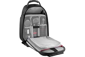 NEEWER BASICS Camera Bag for Photographer, Water Resistant Digital Cam Backpack Shockproof Large Case Compatible with Sony Canon Nikon DSLR Mirrorless Lenses Small Photography Accessories, PB26 Black