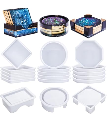 Foepoge 4 Tappetini In Silicone Grandi 40x30 Cm - Per Creazione Gioielli, Resina, Tovagliette Da Tavolo, Resistenti Al Calore E Alle Macchie, Nero