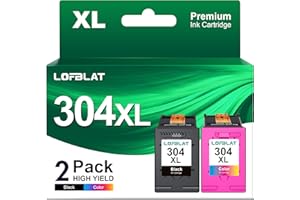 LOFBLAT 304XL Cartucce per HP 304 XL Nero e Colore per Envy 5030 5010 5020 5032 per Deskjet 3760 3762 3750 3700 3733 3730 3720 2630 2620 2622 2632 2633 (Nero Tri-Colore, 2-Pack)