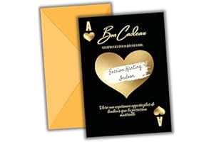 EQUIK PRODUCTS Carte à gratter personnalisable | Chèque cadeau surprise | Carte cadeau, Bon cadeau, Carte anniversaire | Carte couple, Saint Valentin, Noël, romantique, amour (Carte Noire)