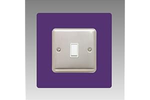 DSD Supplies ltd. Single Light Switch Surround, Acrylic, Gloss, Purple, 145mm x 145mm x 3mm, Inner 80mm x 80mm x 3mm