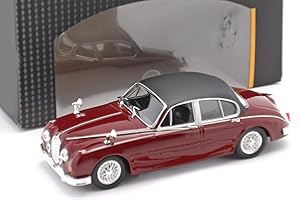Cararama Jaguar MK II TV-Serie Inspector Morse (1987-2000) dunkelrot 1:43