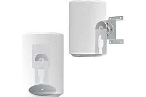 shinar Soporte de Pared metálico Juego de 2 Compatible con Sonos Era 100,Gira hasta 360°,Inclina -70°/+70°(Arriba y Abajo, Izquierda y Derecha) Rotación sin Tornillos de Ajuste MAX.12 kg Blanco