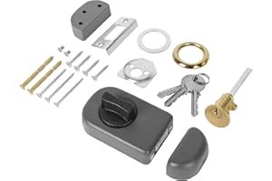 ADGO Türschloss Ergo 50mm Schloss mit Schlüssel - Zylinderschloss - Zusatzsicherung - Türschloss Haustür - Schließzylinder - Kastenschloss - Türzusatzschloss - Türriegel