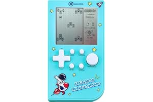 TAQY Ny block spelkonsol med 26 spel macaron färger retro spel maskin ficka spel maskin tegel spel/racing/tank strid pussel l